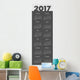 Vector Simple 2017 year calendar Wall Mural
