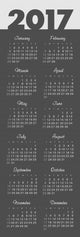Vector Simple 2017 year calendar Wall Mural