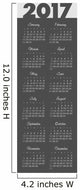 Vector Simple 2017 year calendar Wall Mural