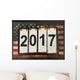 2017 with American flag Wall Mural