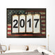 2017 with American flag Wall Mural