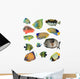 Various Tropical Reef Fish Wall Decal Sticker Set