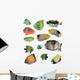 Various Tropical Reef Fish Wall Decal Sticker Set