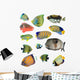 Various Tropical Reef Fish Wall Decal Sticker Set