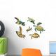 Hawksbill and Green Turtles Wall Decal Sticker Set