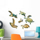 Hawksbill and Green Turtles Wall Decal Sticker Set