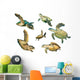 Hawksbill and Green Turtles Wall Decal Sticker Set