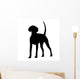 American Foxhound Dog Black Wall Decal