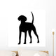 American Foxhound Dog Black Wall Decal