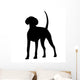 American Foxhound Dog Black Wall Decal
