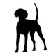 American Foxhound Dog Black Wall Decal