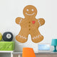Gingerbread Man Wall Decal