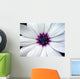 a white flower with a purple center Wall Mural