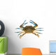 Blue crab isolated on white background Wall Decal