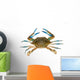 Blue crab isolated on white background Wall Decal