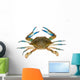 Blue crab isolated on white background Wall Decal