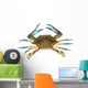 Blue crab isolated on white background Wall Decal