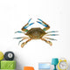 Blue crab isolated on white background Wall Decal