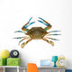 Blue crab isolated on white background Wall Decal
