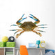 Blue crab isolated on white background Wall Decal