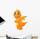 Cute baby dragon standing Wall Decal