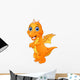 Cute baby dragon standing Wall Decal