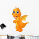 Cute baby dragon standing Wall Decal