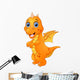 Cute baby dragon standing Wall Decal