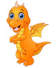 Cute baby dragon standing Wall Decal