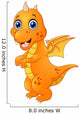 Cute baby dragon standing Wall Decal