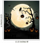 Halloween night background with pumpkin,  castle and full moon Wall Mural
