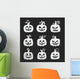 Halloween pumpkin for Halloween party Trick or treat Vector icons Wall Decal