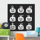 Halloween pumpkin for Halloween party Trick or treat Vector icons Wall Decal