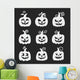 Halloween pumpkin for Halloween party Trick or treat Vector icons Wall Decal