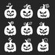 Halloween pumpkin for Halloween party Trick or treat Vector icons Wall Decal