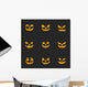 Ghost smiles for Halloween party Trick or treat Vector icons Have fun and be scary Wall Decal