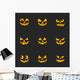 Ghost smiles for Halloween party Trick or treat Vector icons Have fun and be scary Wall Decal