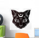 Black Cat Head Portrait Wall Decal