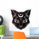 Black Cat Head Portrait Wall Decal