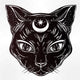 Black Cat Head Portrait Wall Decal