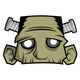 Halloween Paper Mask - Franken Wall Decal