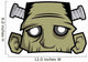 Halloween Paper Mask - Franken Wall Decal