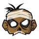 Halloween Paper Mask - Mummy Wall Decal
