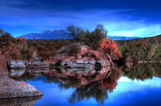 Mountain Pond Wall Decal