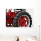 Antique Red Tractor Wall Mural
