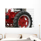 Antique Red Tractor Wall Mural