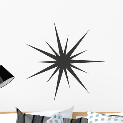Star Manger David Silhouette Wall Decal shown on a wall