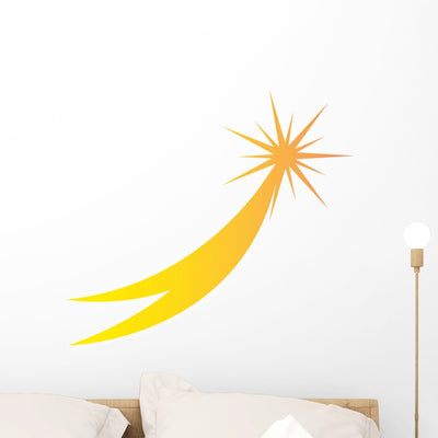 Star Manger David Silhouette Wall Decal shown on a wall