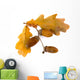 Beautiful Autumnal Oak Leaves Wall Decal
