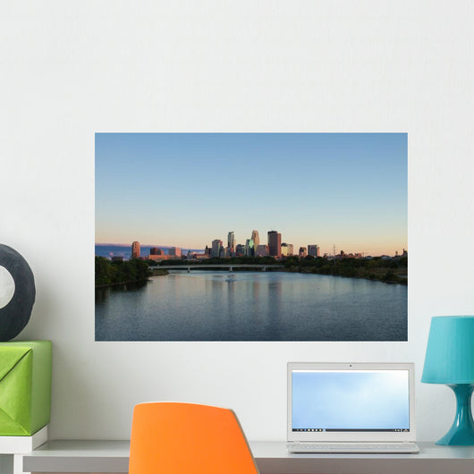 Minneapolis Sunset over Mississippi Wall Decal